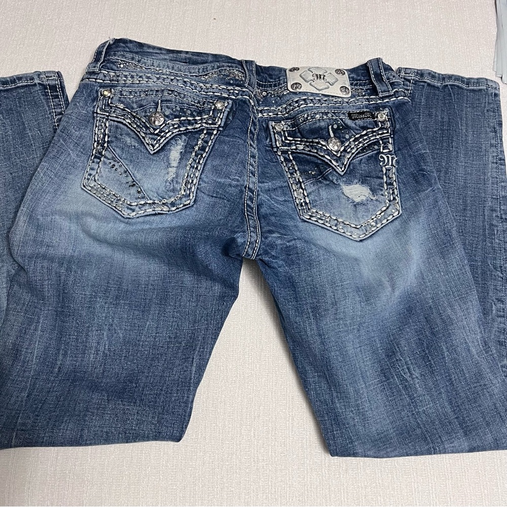 Miss me Women’s Mid-Rise Distressed Blue Jeans 32 - Picture 15 of 16